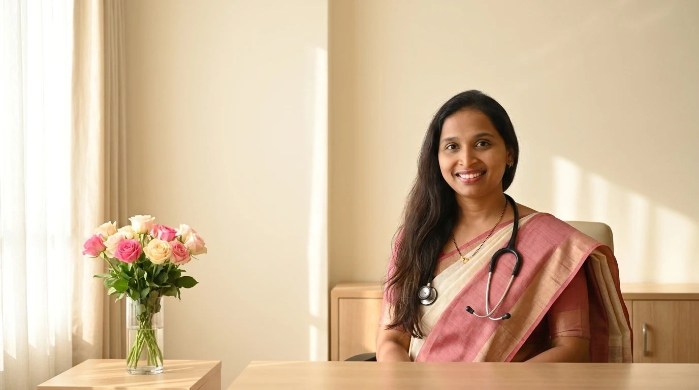 Dr. Geeta S K ready for an online consultation